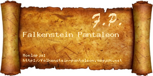 Falkenstein Pantaleon névjegykártya